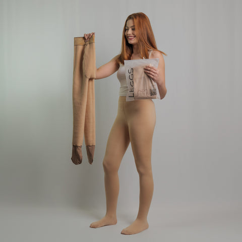 THERMO STRUMPFHOSE TRANSPARENT BEIGE